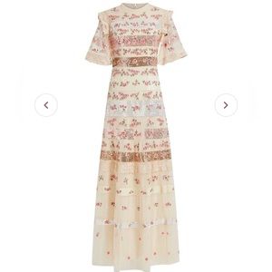 Needle & Thread NWT Rose bud stripe gown